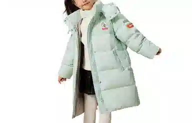 鸭鸭 字母印花连帽长袖加厚羽绒服 儿童款