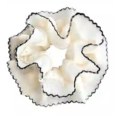 希铃 复古韩系小众设计蕾丝边褶皱花边 棉麻 发圈 女款