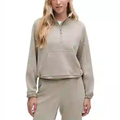 lululemon Brushed Softstreme Half Zip Mohave Brown
