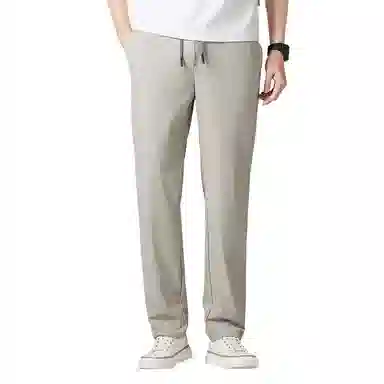 老爷车 纯色高弹直筒宽松休闲裤 男款