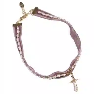 Vivienne Westwood Pearl Velvet Necklace