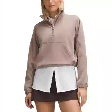 lululemon Brushed Softstreme Half Zip Mohave Brown
