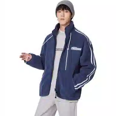 美特斯邦威 时尚潮酷立领拼接短款棉服 男款