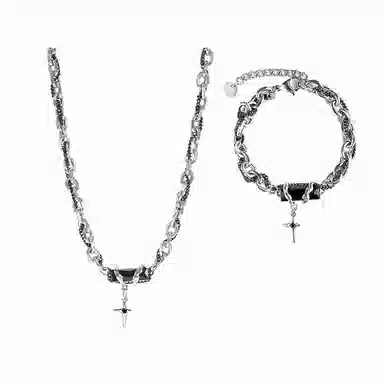 琅风 嘻哈时尚暗黑骑士潮酷 钛钢 项链 男款