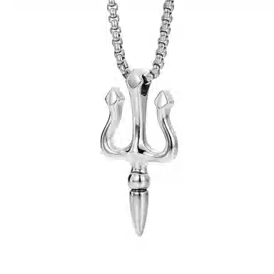 IDEAGEMER Trident Necklace 925 Silver