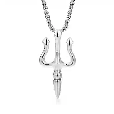 IDEAGEMER Trident Necklace 925 Silver