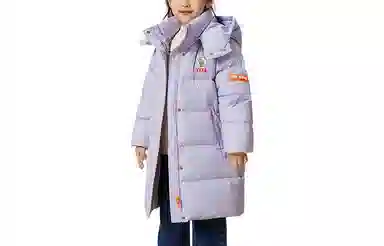 鸭鸭 字母印花连帽长袖加厚羽绒服 儿童款