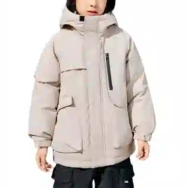 左西 中长款加厚连帽羽绒服 儿童款