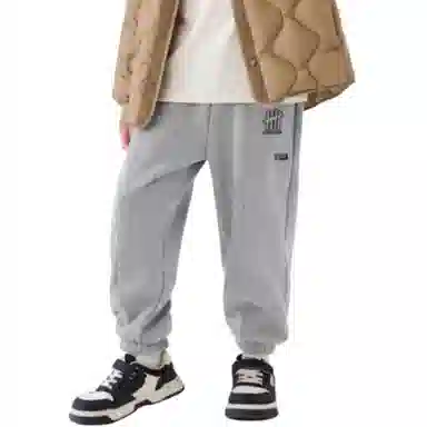 左西 加绒保暖纯色长裤 青少年