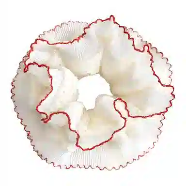 希铃 复古韩系小众设计蕾丝边褶皱花边 棉麻 发圈 女款