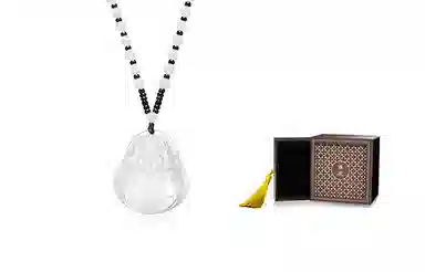 鸳鸯金楼 新中式国风系列 温润弥勒佛像 高级感浅色观音/弥勒佛编绳串珠 玉髓 项链 男女同款情侣款