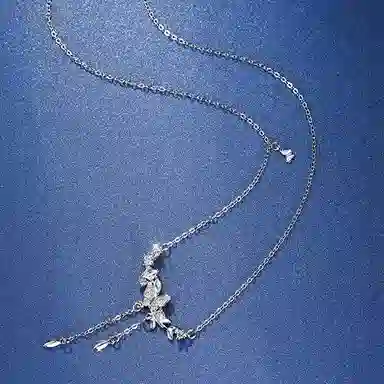 韵系 花间幸运轻奢高级感小众 锆石 项链 女款