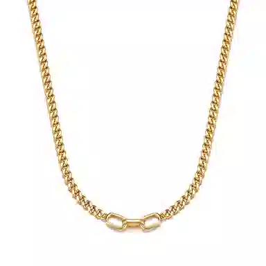 IDEAGEMER Silver Cuban Chain Necklace 925