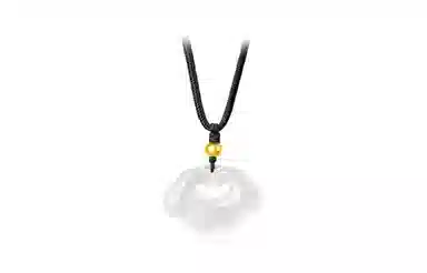 百利金 祥云平安锁 吉祥纳福顺遂如意国潮复古新中式简约精致轻奢气质小众设计转运珠#好运 玉髓 项链 男女同款情侣款