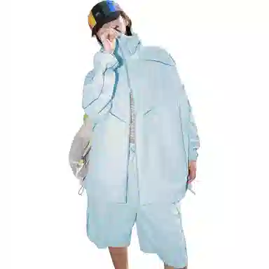 黑恐龙 潮牌户外运动休闲凉感舒适透气宽松百搭休闲防晒服 男女同款