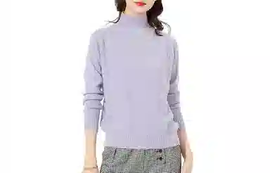 恒源祥 半高领纯色套头针织毛衣 女款