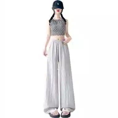 水中花 宽松舒适时尚阔腿休闲裤 女款