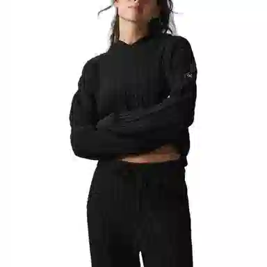 alo yoga Hoodie Knit Pullover Athletic Heather Grey