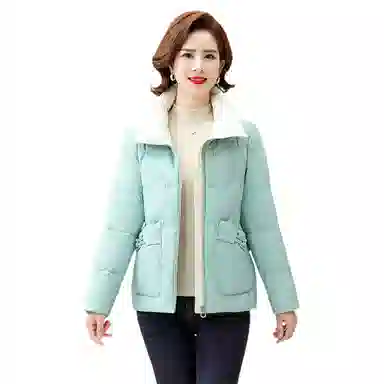 鸭鸭 短款休闲时尚纯色厚款羽绒服 女款