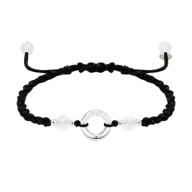 【S999足银平安扣】 色菲尔 新中式祥云转运珠 小众设计国潮顺遂幸运日常通勤出行约会百搭可调节手饰#好运玄学 编绳 手绳 男女同款情侣款