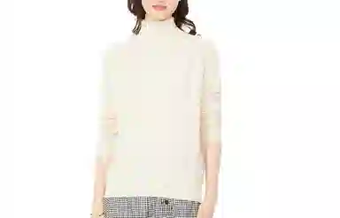 恒源祥 半高领纯色套头针织毛衣 女款