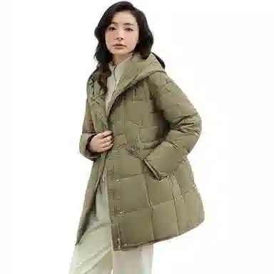 鸭鸭 连帽收腰修身显瘦羽绒服 女款