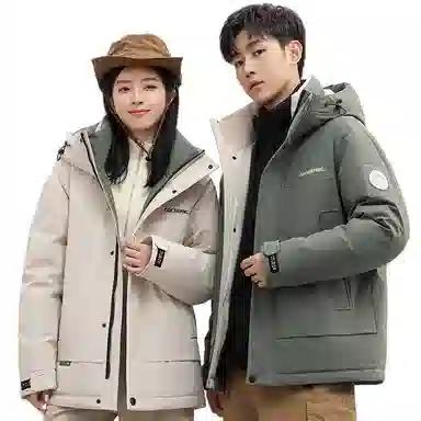 鸭鸭 户外休闲风工装保暖时尚潮流舒适羽绒服 男女同款