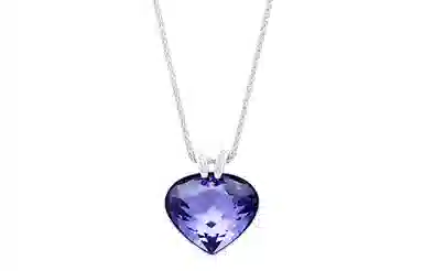 Swarovski Oceanic Heart Pendant Purple