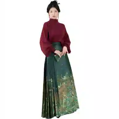 织造司 苍梧针织毛衣长干寺外披织金马面裙神秘高贵 女款