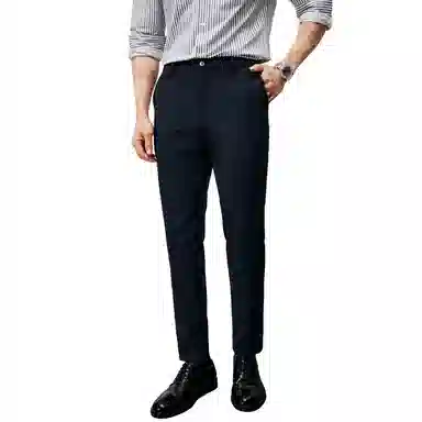 丹宁哲学 高端纯色中腰长裤休闲裤 男款