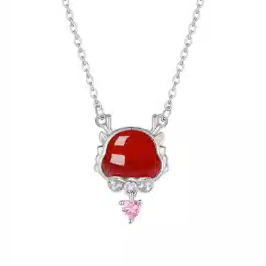 秦福炫 如意祥龙龙年设计小众设计高级感国潮复古锁骨链 玉髓 项链 女款