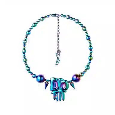 EVAE+MOB Cosmic Candy Skull Necklace