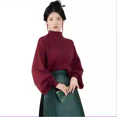 织造司 苍梧针织毛衣长干寺外披织金马面裙神秘高贵 女款