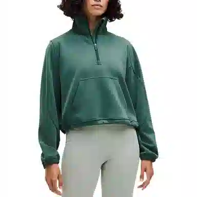 lululemon Brushed Softstreme Half Zip Mohave Brown