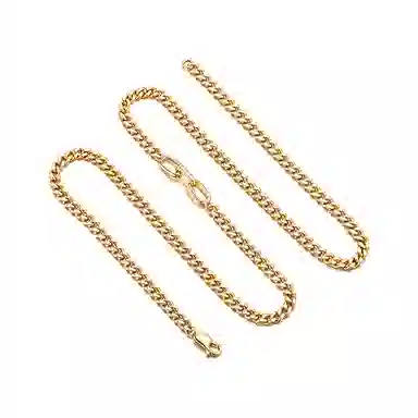 IDEAGEMER Silver Cuban Chain Necklace 925