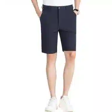 梦特娇 轻商务时尚直筒显高垂感时尚都市中腰五分休闲短裤 男款