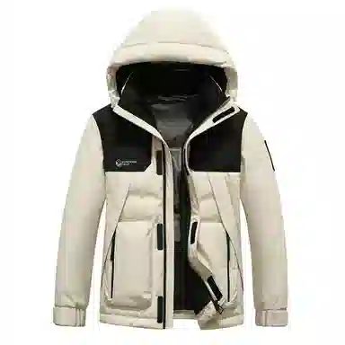 鸭鸭 休闲百搭短款时尚加厚鸭绒羽绒服 男款