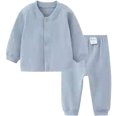 童泰婴儿套装春秋季纯棉男女宝宝立领上衣裤子家居服睡衣睡裤提花