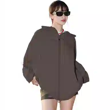 黑恐龙 户外冰丝钓鱼服运动休闲百搭宽松柔软亲肤时尚连帽 透气速干防晒服 男女同款