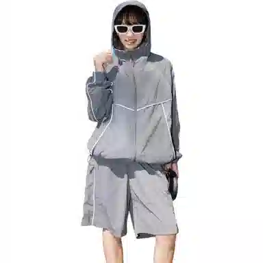 黑恐龙 潮牌户外运动休闲凉感舒适透气宽松百搭休闲防晒服 男女同款