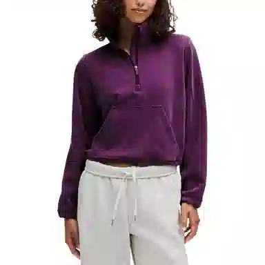 lululemon Brushed Softstreme Half Zip Mohave Brown