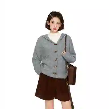 柏黛妃 宽松简约百搭毛衣 女款 深灰色