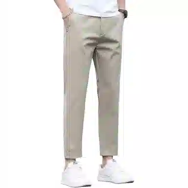 吉肯蒂 弹力直筒小脚薄款九分休闲裤 男款