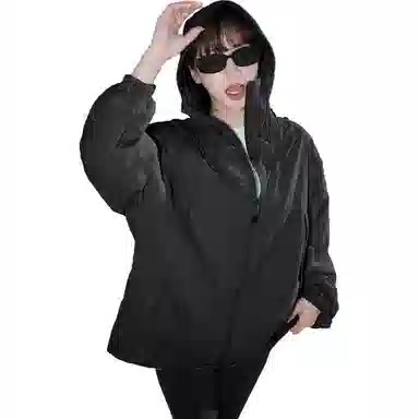 黑恐龙 户外冰丝钓鱼服运动休闲百搭宽松柔软亲肤时尚连帽 透气速干防晒服 男女同款