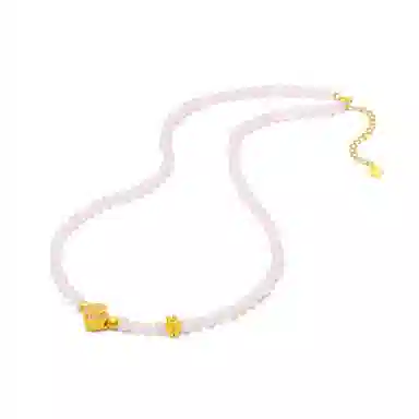 潮宏基 花韵 国风 水晶 玉石项链 女款