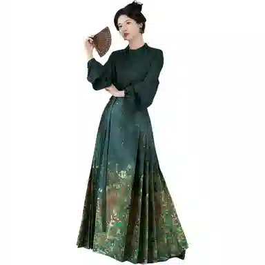 织造司 苍梧针织毛衣长干寺外披织金马面裙神秘高贵 女款