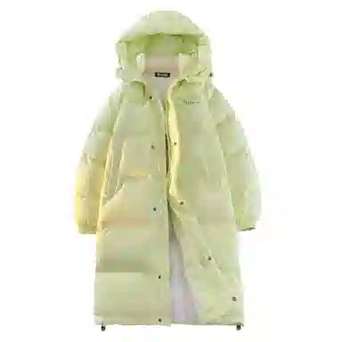 王者荣耀 基础款连帽纯色简约中长款保暖加厚面包字母印花宽松百搭休闲棉服 男女同款