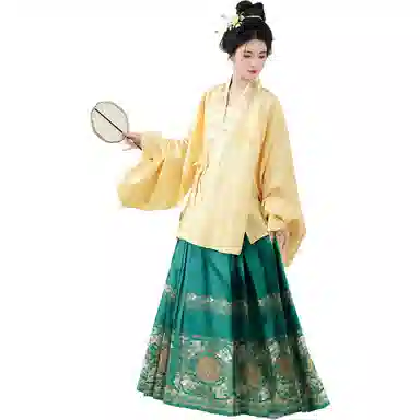 织造司 色彩清新元气活泼少女色彩丰富秀雅别致团圆美满汉服 女