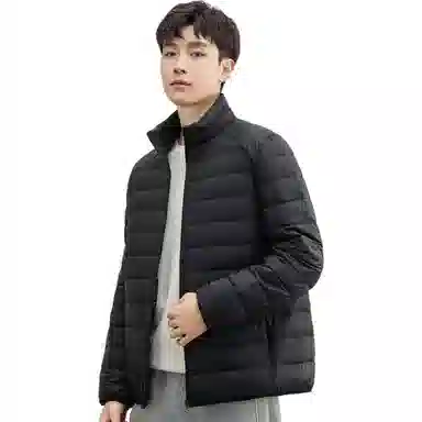 鸭鸭 立领短款休闲长袖羽绒服 男款