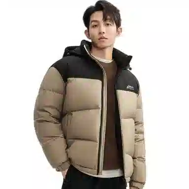 鸭鸭 户外极寒尚韩版休闲百搭拼色短款外套运动保暖可拆卸面包羽绒服 男女同款